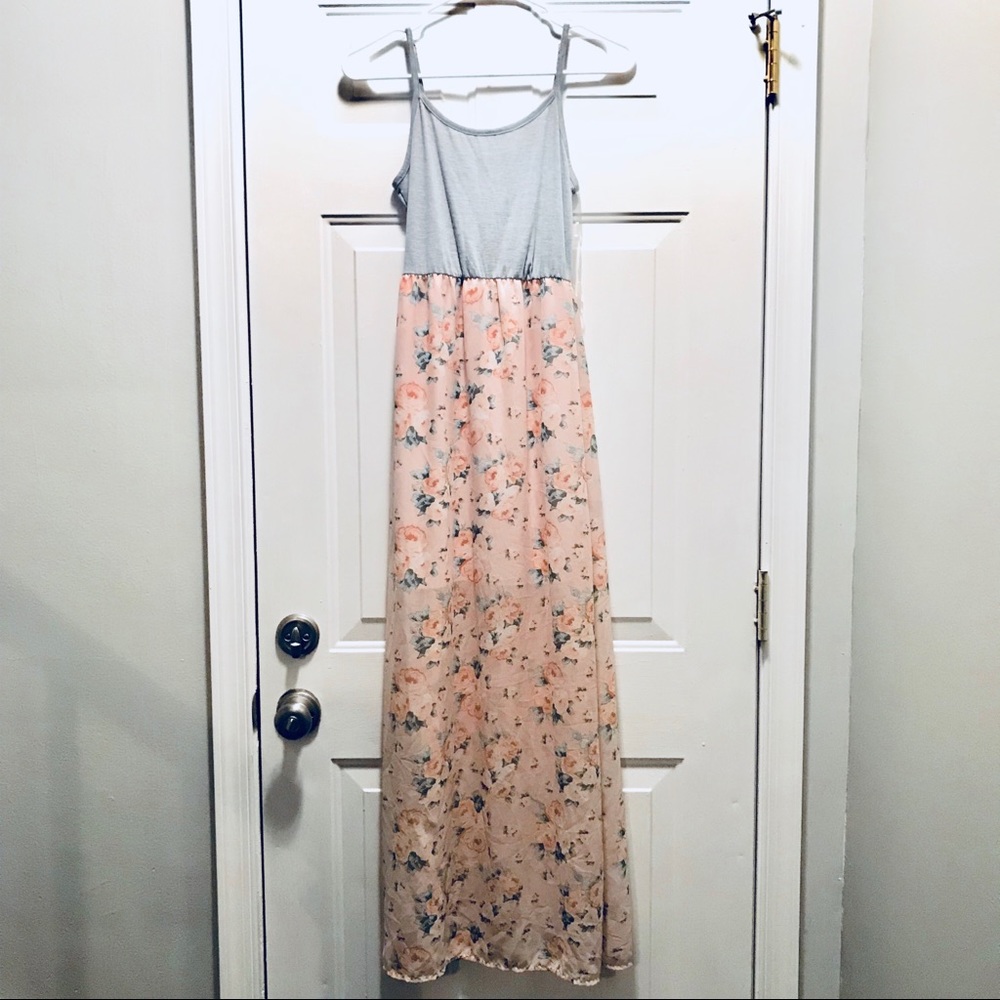 🌼🌼🌼Casual Pink Floral Maxi Dress